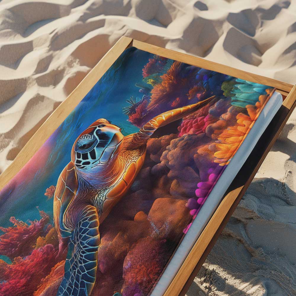 Ocean Turtle Beach Towel 🌴  Fun Summer Accessory