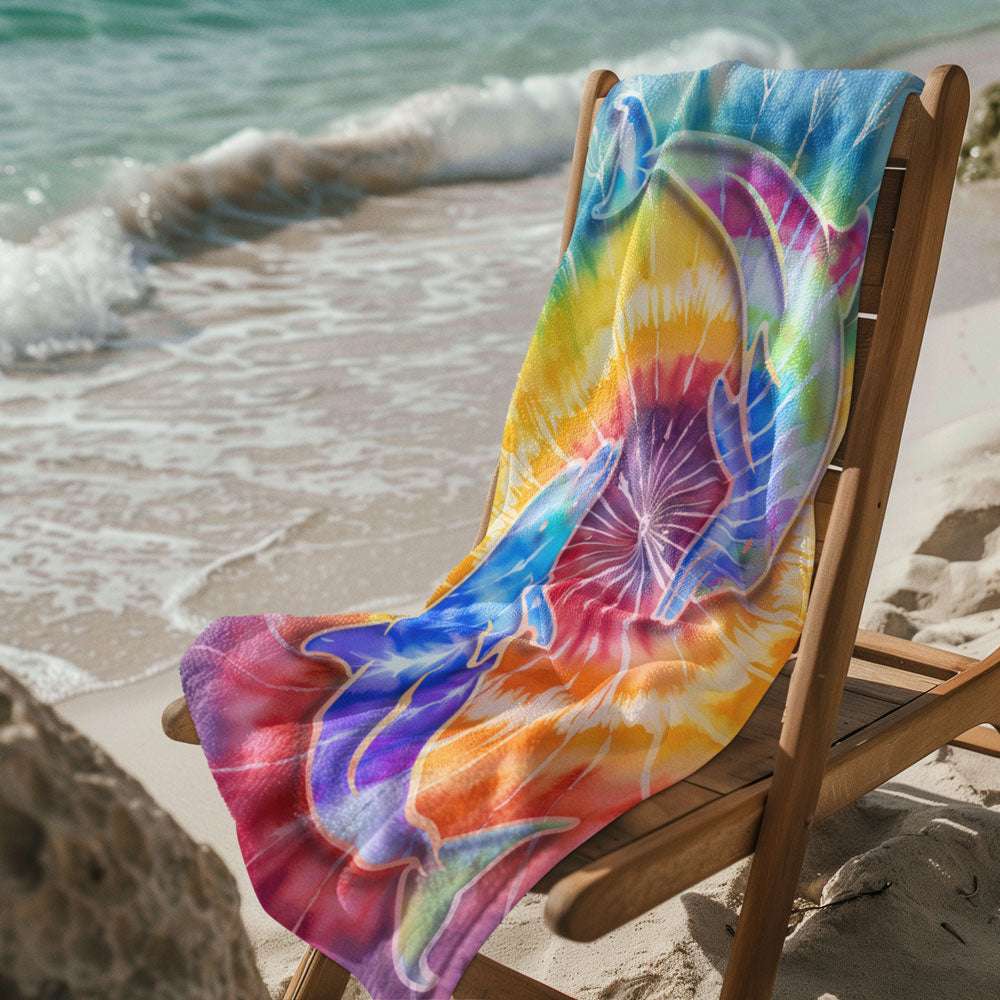Tie-Dye Dolphin 🐬 Beach Towel ⛱️