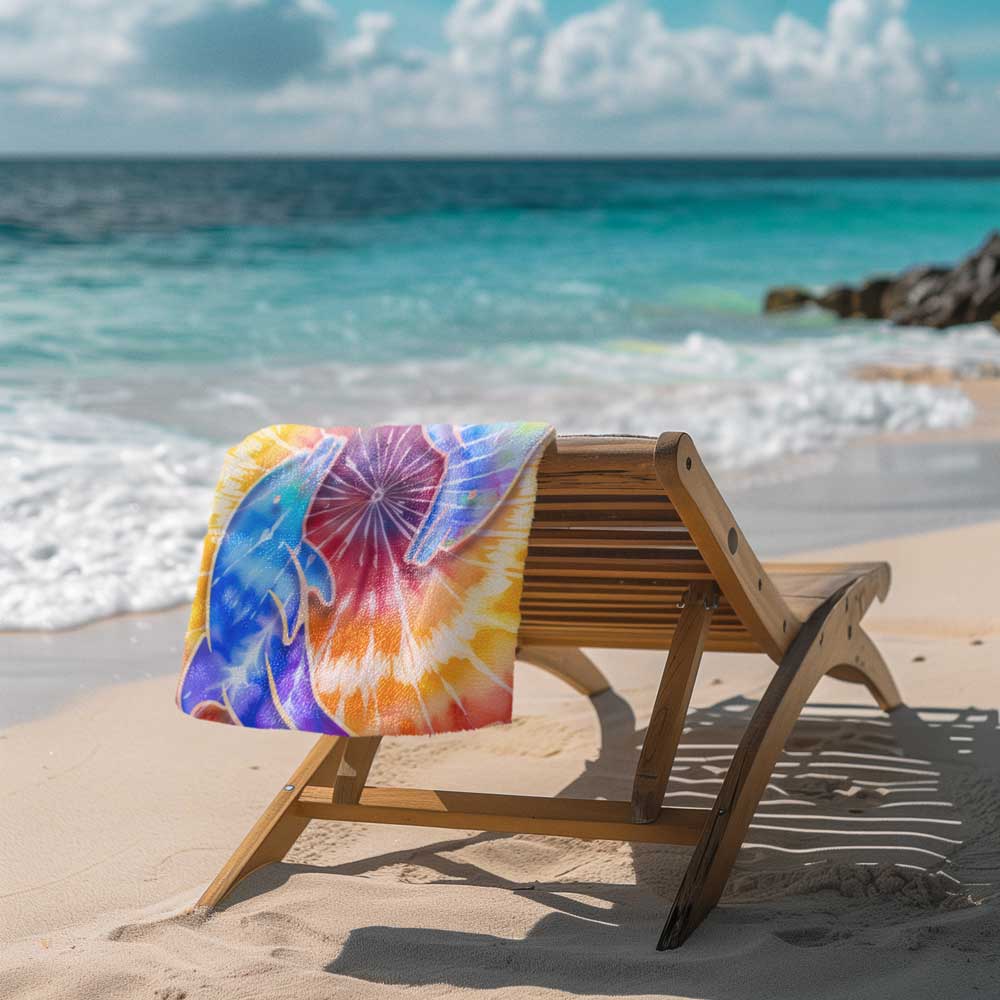 Tie-Dye Dolphin 🐬 Beach Towel ⛱️
