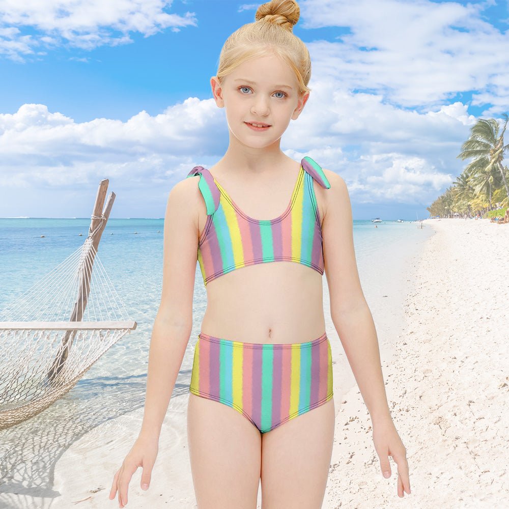 Children's Tropical Stripe Swimsuit