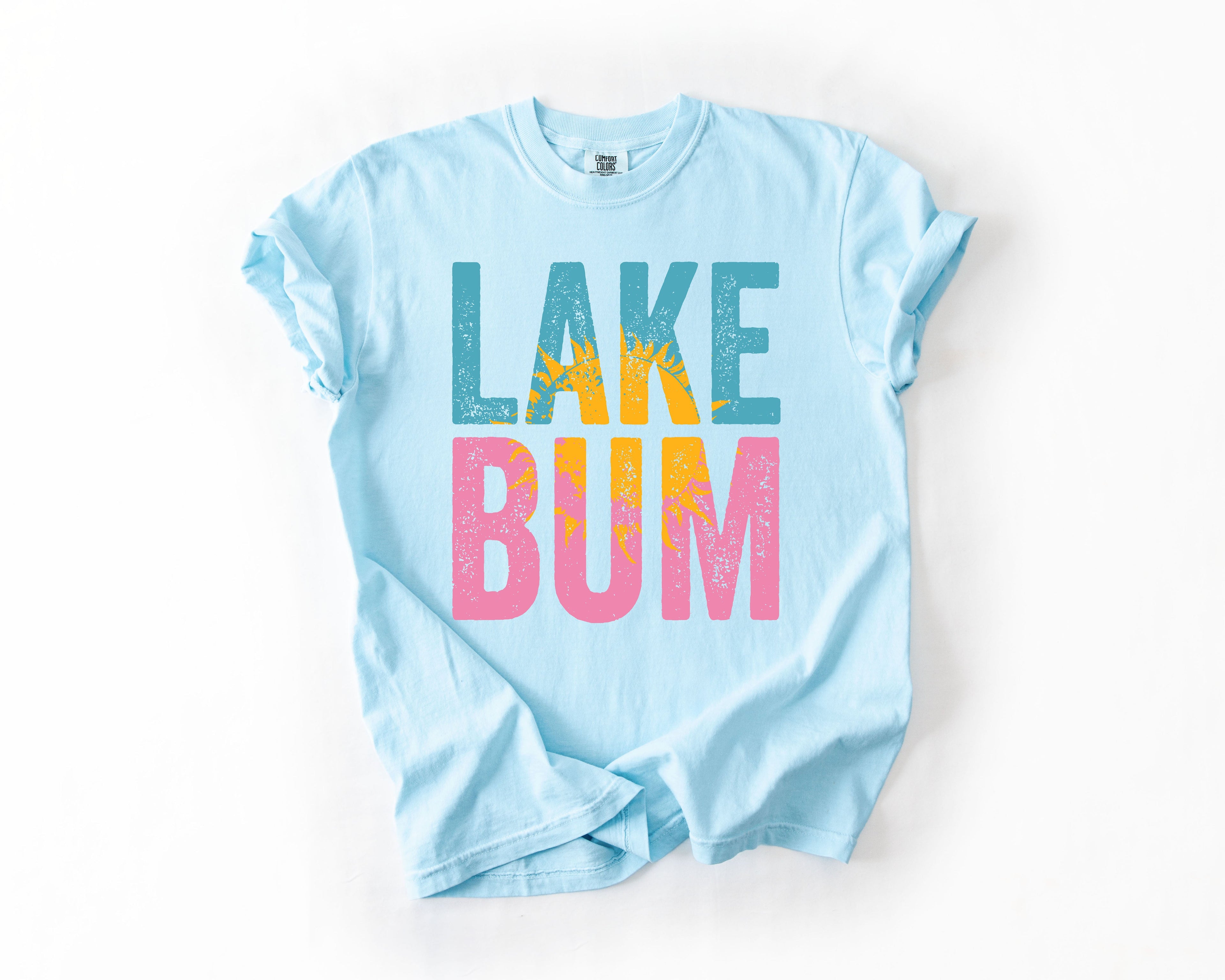Lake Bum, Boat, Lake Life, Camping, Outdoor, Nature, Travel, Comfort Colors T-Shirt