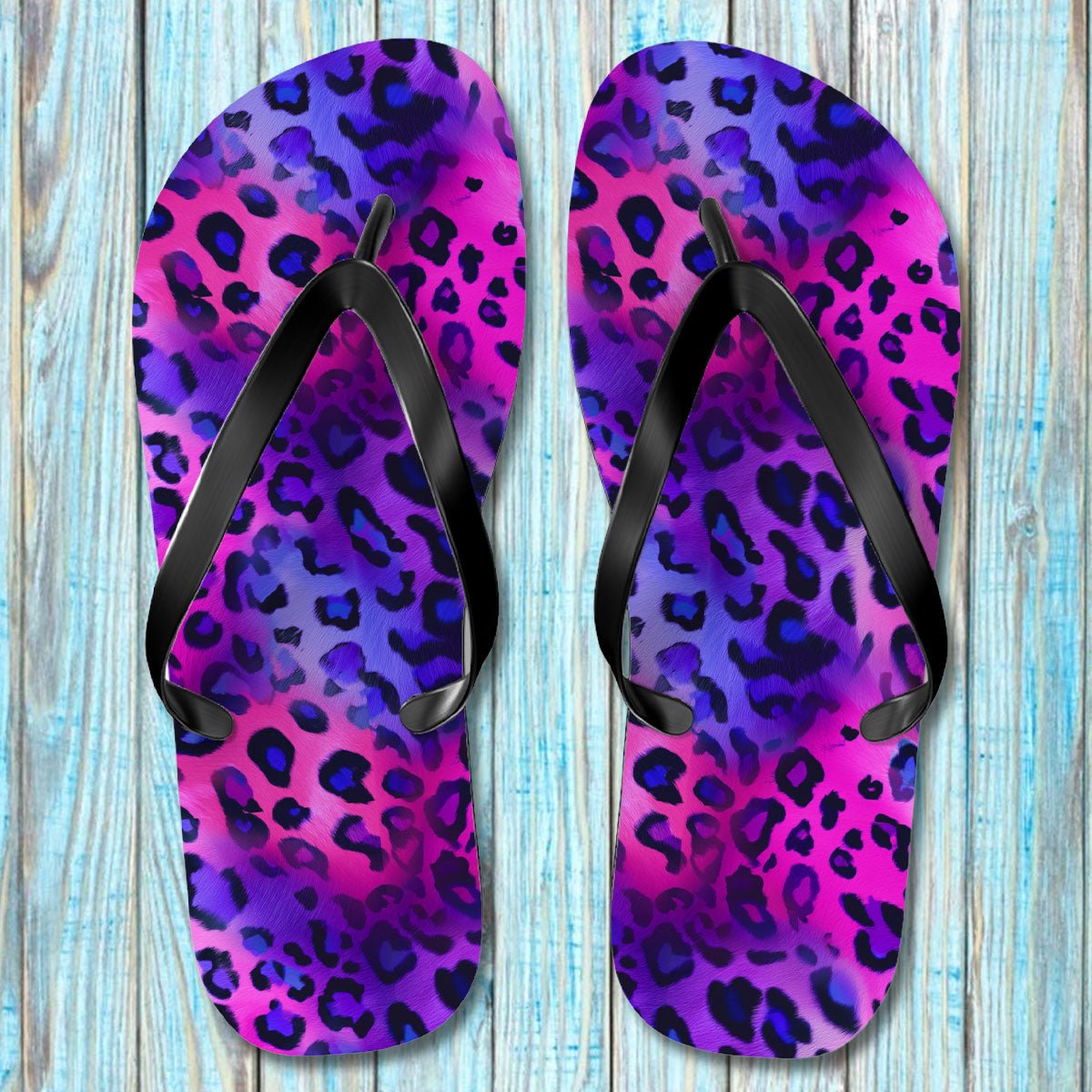 Leopard Spot Flip Flops 🌴 Fun Beach Sandals
