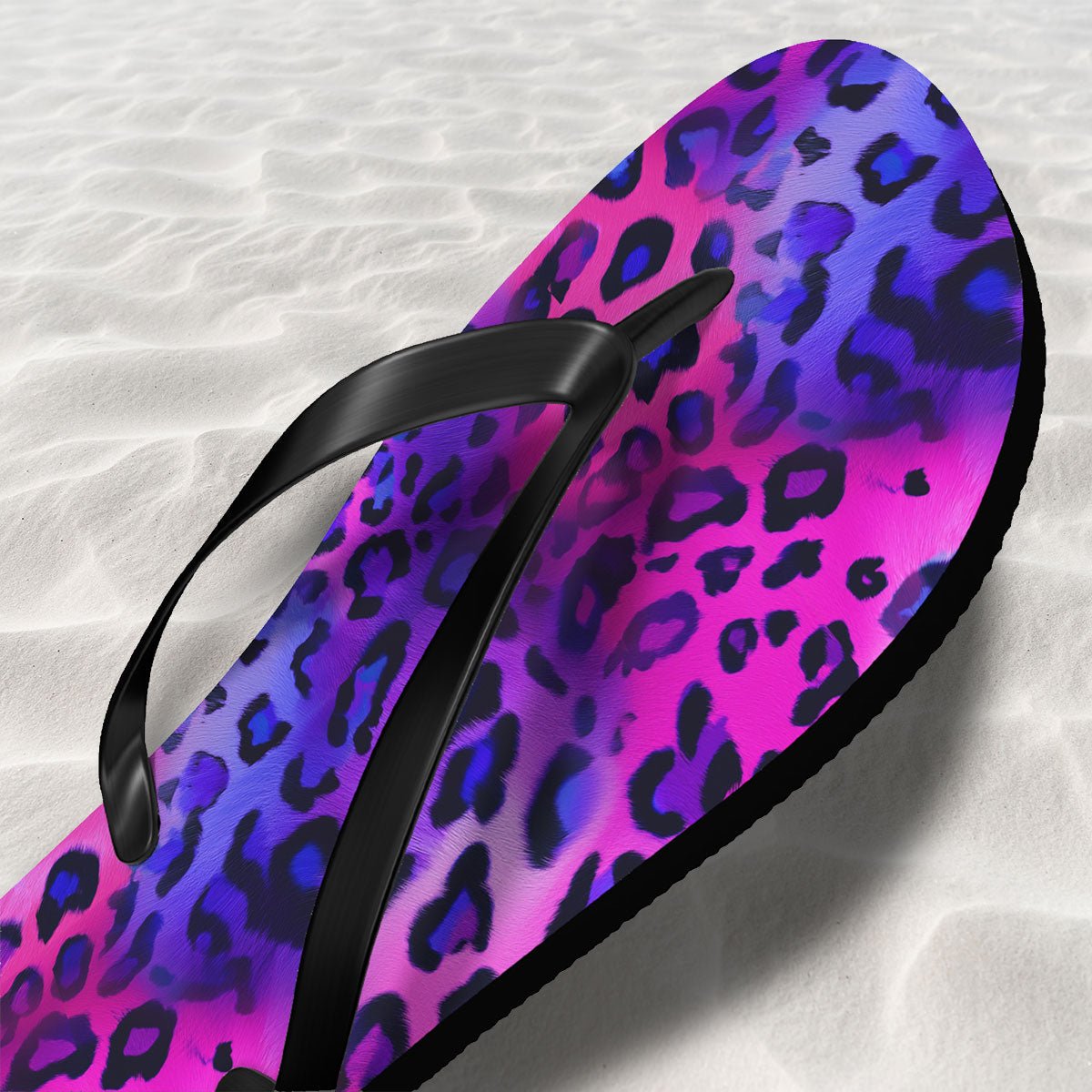 Leopard Spot Flip Flops 🌴 Fun Beach Sandals