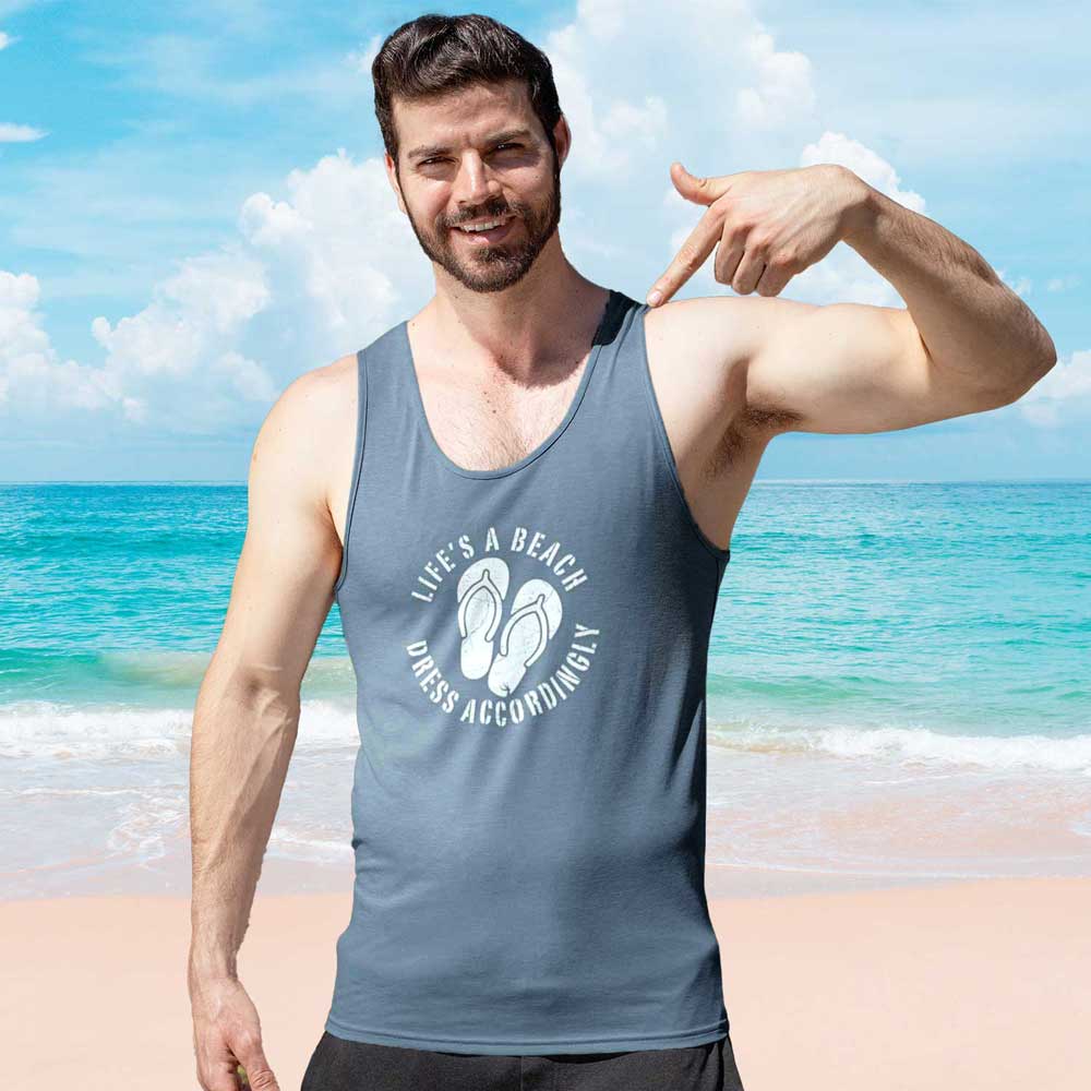 Life's A Beach 🌴 Garment-Dyed Beach Vibes Tank Top