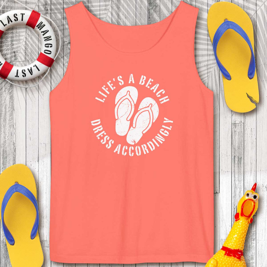 Life's A Beach 🌴 Garment-Dyed Beach Vibes Tank Top