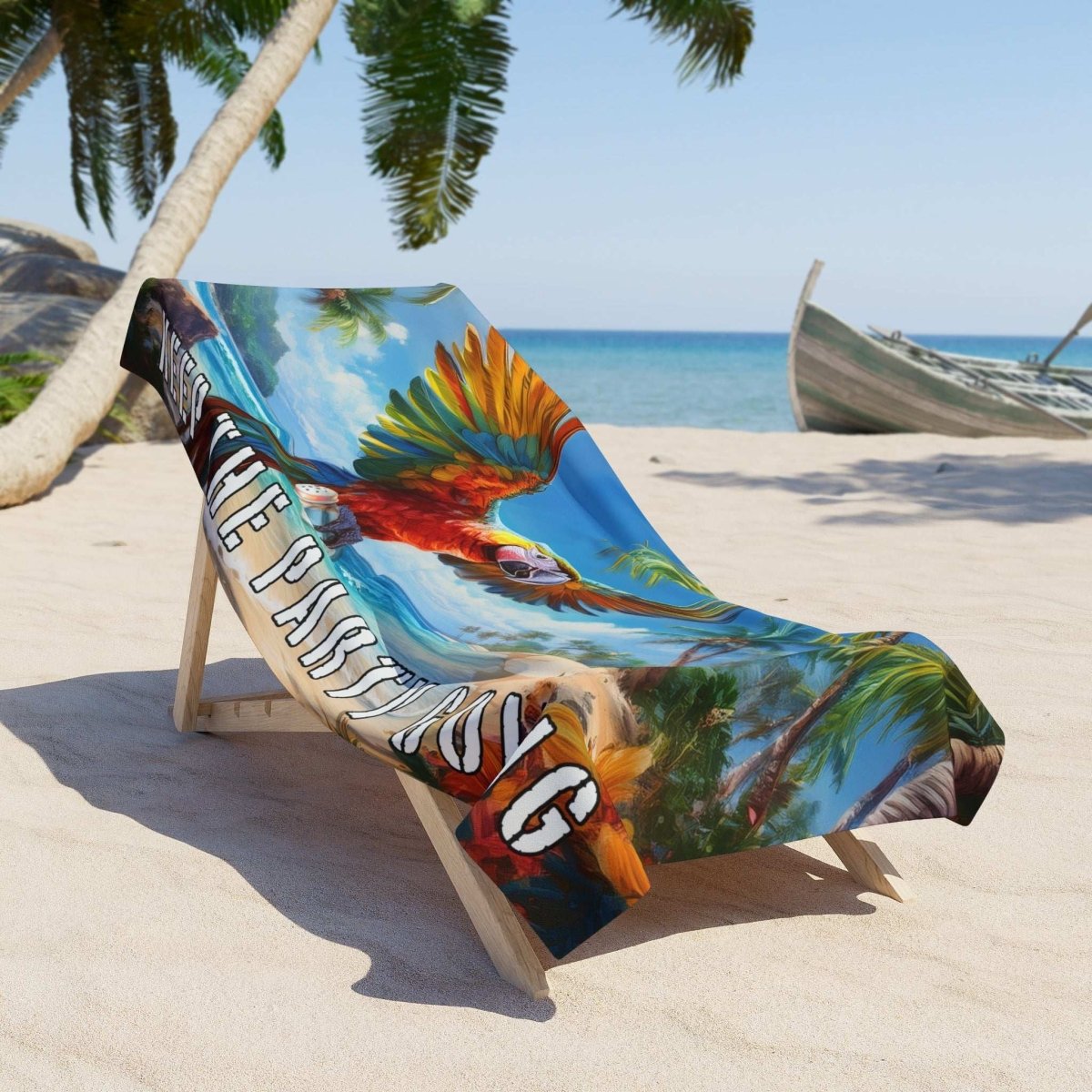 ParrotHead Beach Towel 🌴 Jimmy's Lost Shaker of Salt 🧂