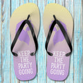 ParrotHead Flip-Flops 🌴 "Keep The Party Going" Beach Sandals