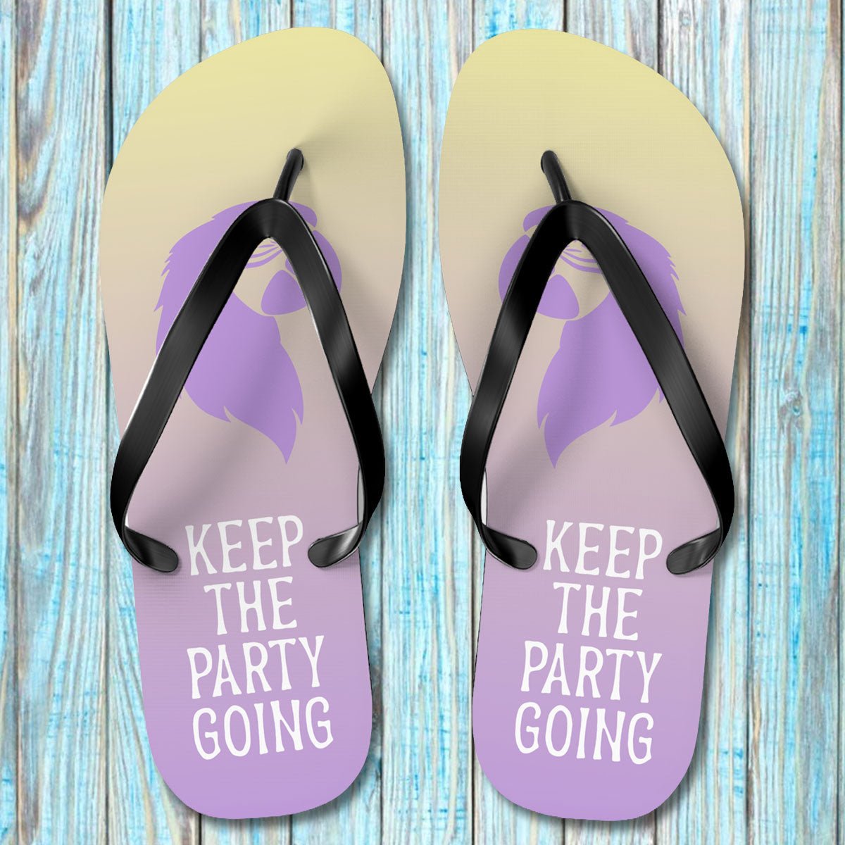 ParrotHead Flip-Flops 🌴 "Keep The Party Going" Beach Sandals
