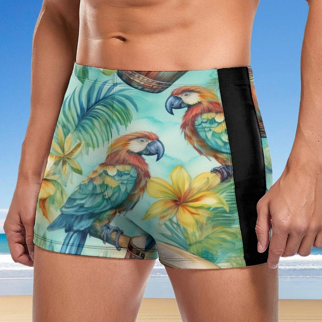 Men's Parrothead Bathing Suit 🦜 Quick Dry Swim Trunks
