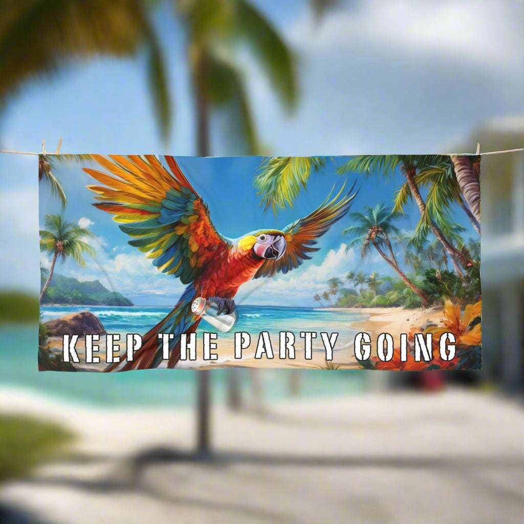 ParrotHead Beach Towel 🌴 Jimmy's Lost Shaker of Salt 🧂