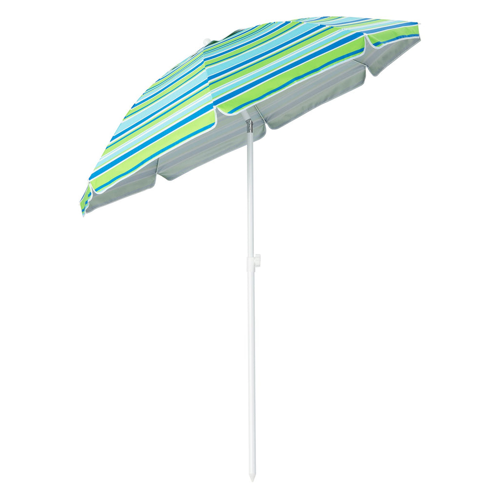 6.5 Feet Patio Beach Umbrella with Waterproof Polyester Fabric