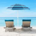 6.5 Feet Patio Beach Umbrella with Waterproof Polyester Fabric