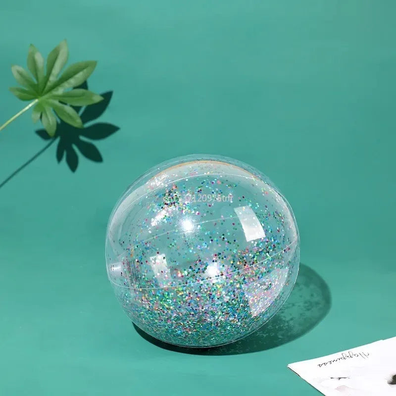 40/60cm Inflatable Glitter Beach Ball  Perfect for Summer Pool Parties!