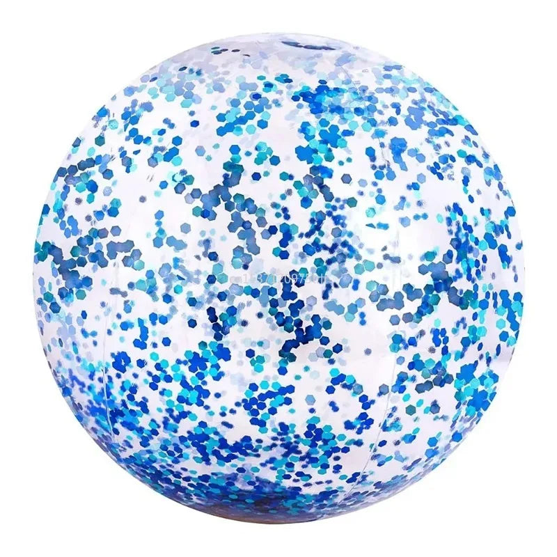 40/60cm Inflatable Glitter Beach Ball  Perfect for Summer Pool Parties!