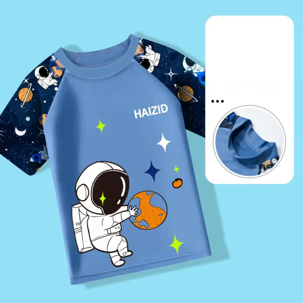 3-Piece Cartoon Swimsuit for Little Boys