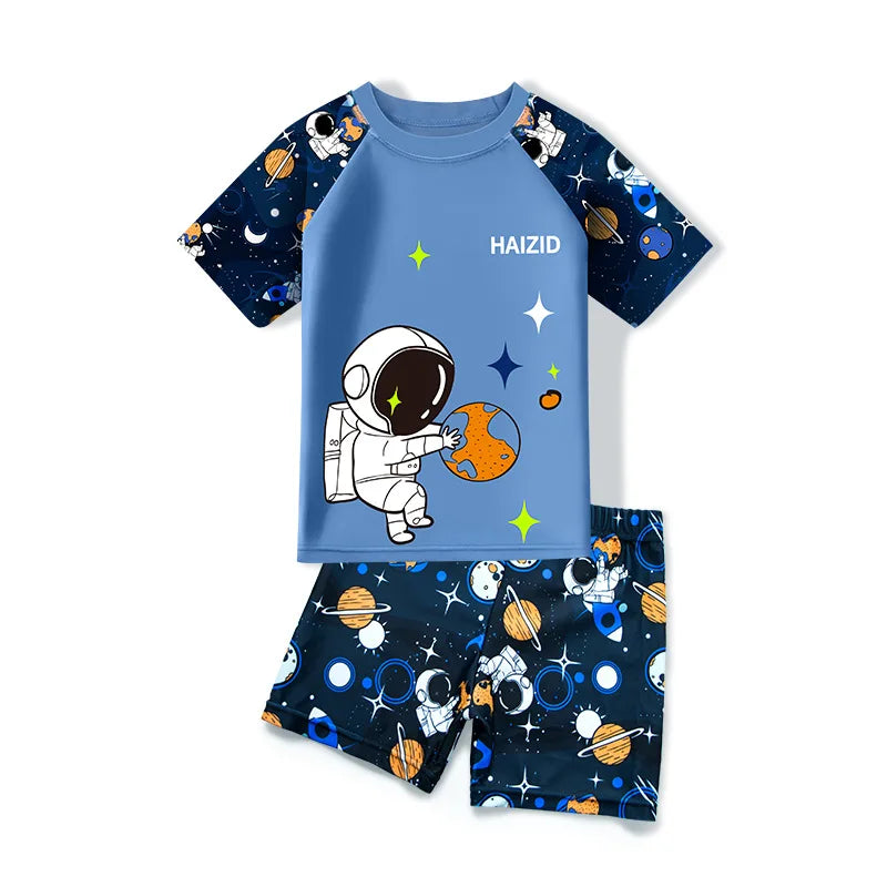 3-Piece Cartoon Swimsuit for Little Boys