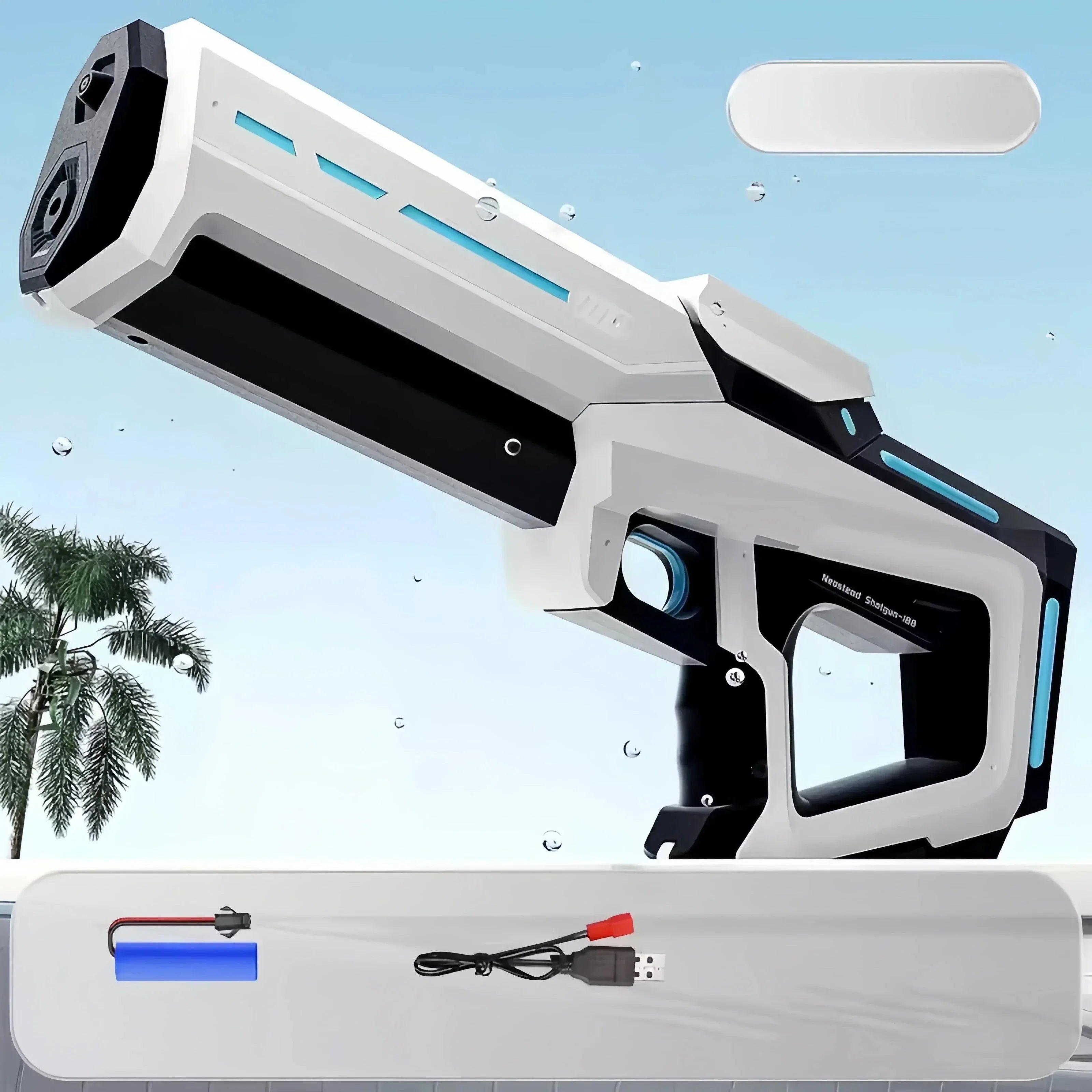 Electric Automatic Water Gun – Rechargeable High-Pressure Water Blaster for Kids & Adults, Portable Outdoor Beach Toy