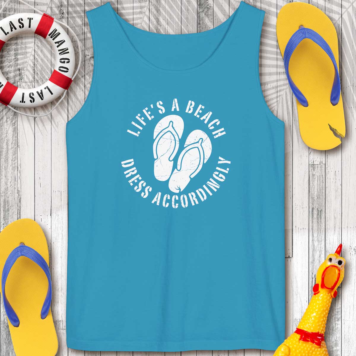 Life's A Beach 🌴 Garment-Dyed Beach Vibes Tank Top