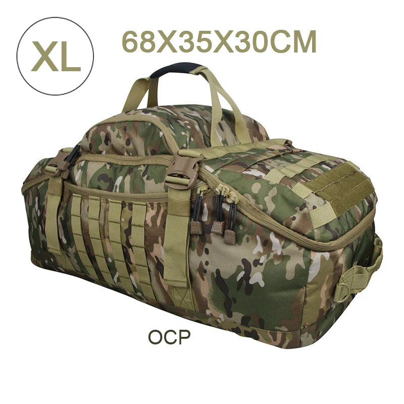 3-Way Molle Tactical Backpack Duffel Bag 30L 45L 80L for Hiking Camping Travel