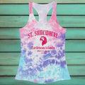 Tropical Beach Parrot Head Tie Dye Tank Top - Beachwear Clothing
