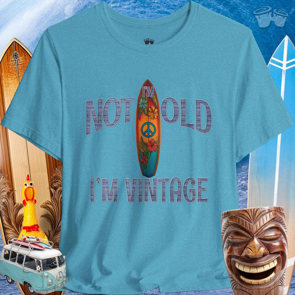 Vintage I Surf Shop | Surfboard T-Shirt 🤙