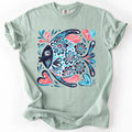Watercolor Fish Gorgeous Summer Beach Sunshine Ocean Breeze Seaside Vibes Coastal Calm Comfort Colors Tee