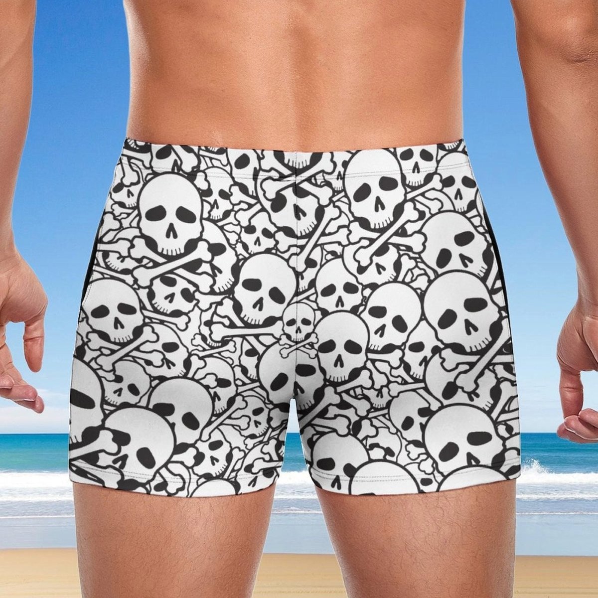 Pirate Skulls Men's Bathing Suit ☠️ Performance Swimwear