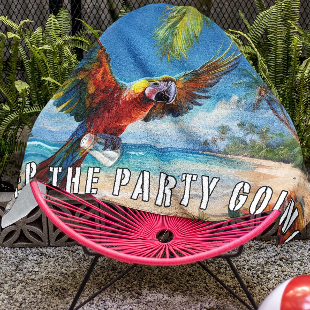 ParrotHead Beach Towel 🌴 Jimmy's Lost Shaker of Salt 🧂