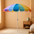 7.5Ft Heavy Duty Beach Umbrella UV 50 Protection Tilt