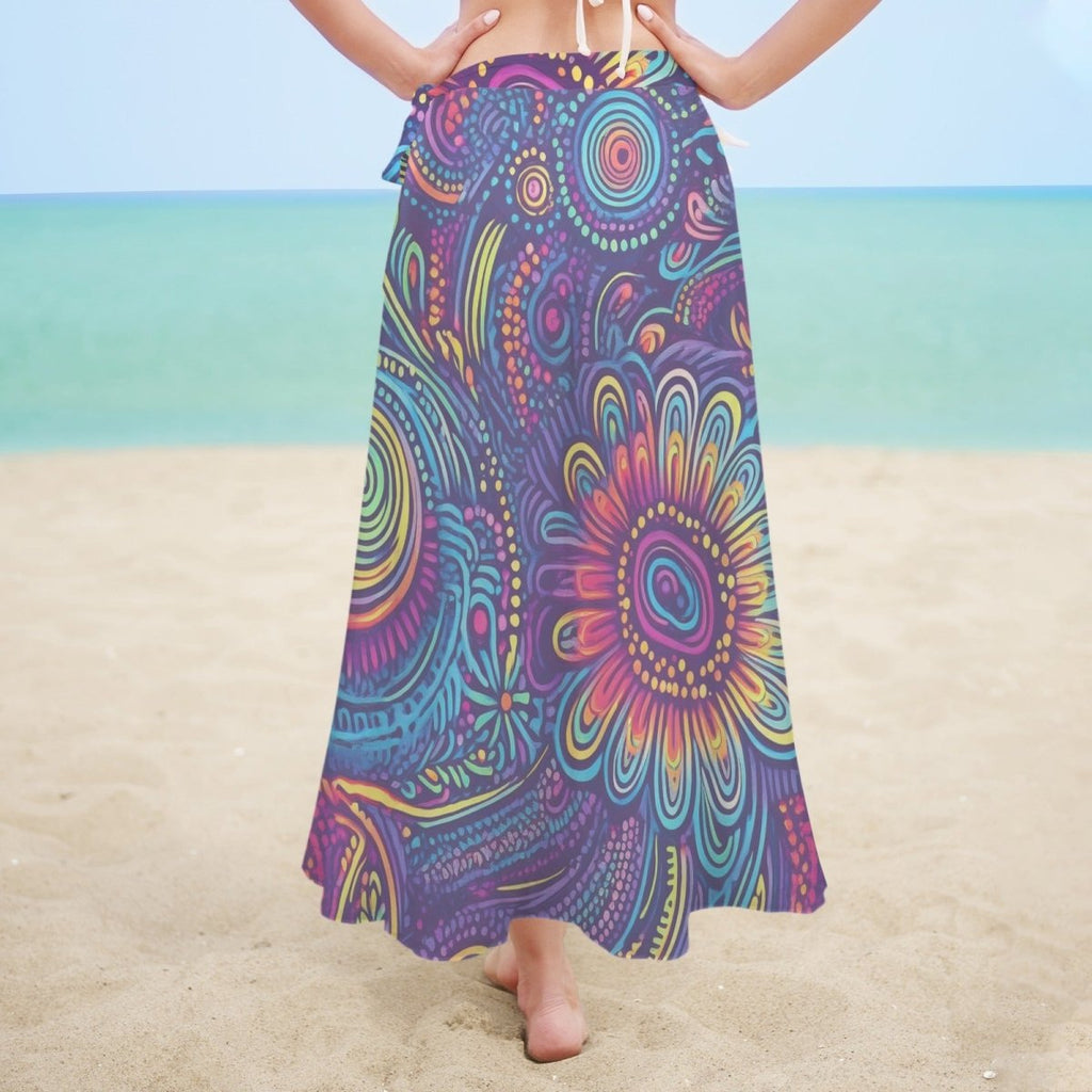 Tiki-Island-Tribal Women's Long Knot Side Cover Up
