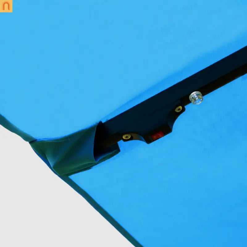 Market Umbrella Double Sided 15x9 ft Rectangular Twin Canopy Blue