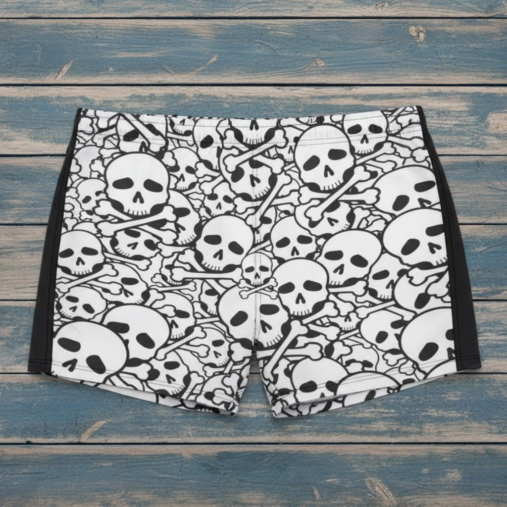 Pirate Skulls Men's Bathing Suit ☠️ Performance Swimwear