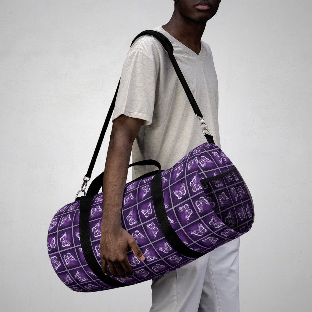 Purple Butterfly Duffel Bag | Bold Gym & Travel Bag