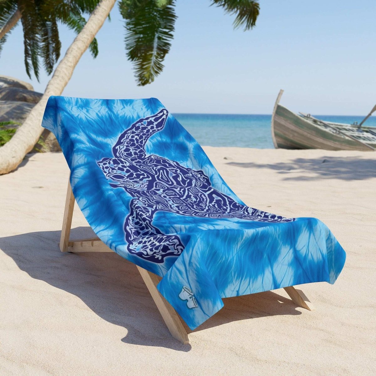 Tie Dye Beach Towel ⛱️ Zen Sea Turtle Design