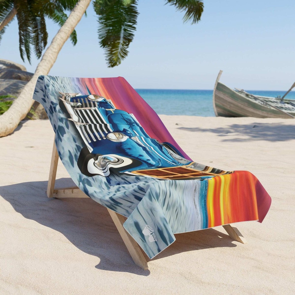 Vintage Woody Wagon Cruiser 🌴 Beach Towel