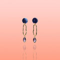 Marina Deep Blue Oval Hoops